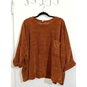 White Birch Sweater Womens Size M Oversized Copper Chenille